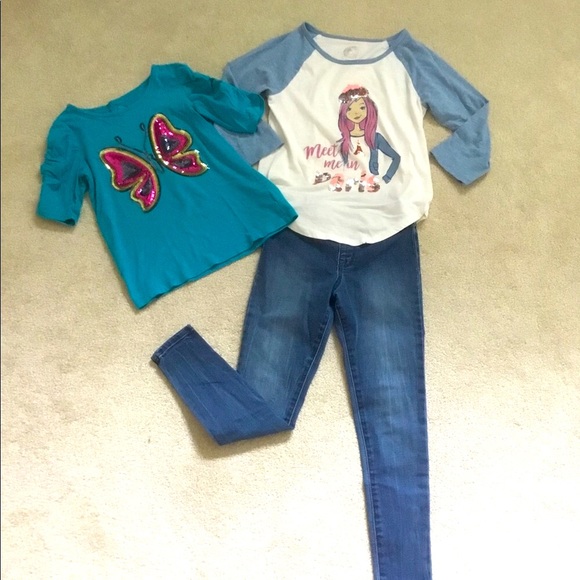 Girl’s blue jeans size 7 - Picture 1 of 10